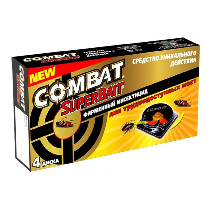 Combat SUPERBAIT ловушки от тараканов (упак 4 шт) фото