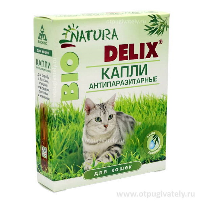 Delix капли для кошек от блох и клещей фото