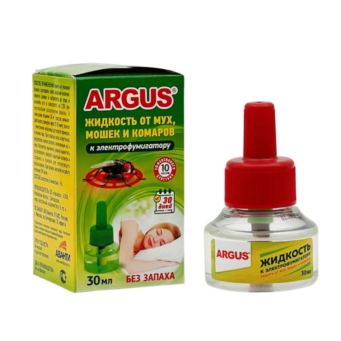 Жидкость от мух, мошек и комаров Argus 30 дней (30 мл) фото
