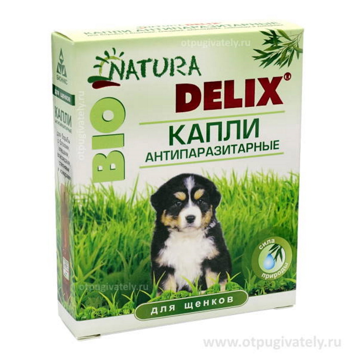 Капли «Delix» для щенков от блох, клещей, власоедов и комаров фото