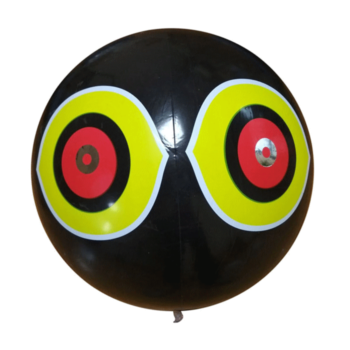 Отпугиватель птиц шар с глазами хищной птицы 25 см (черный) фото