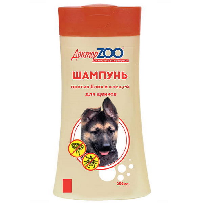 Шампунь «ДокторZOO» для щенков от блох и клещей фото