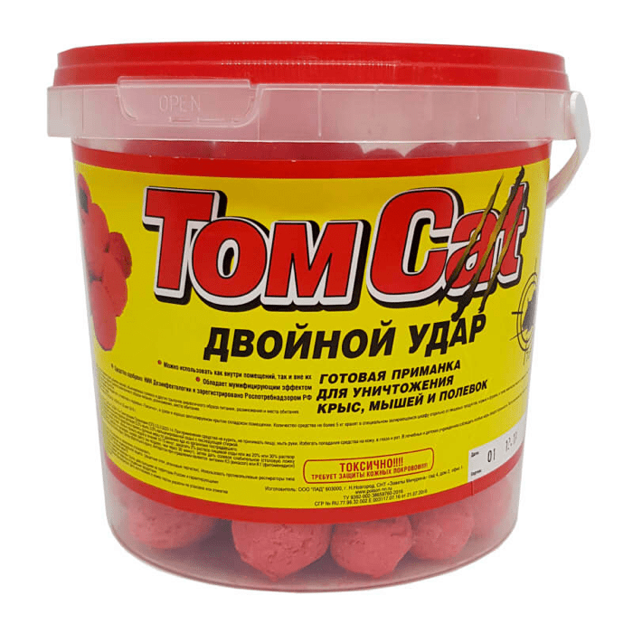 Tom Cat (Том Кот) Двойной удар приманка для грызунов (1 кг) фото